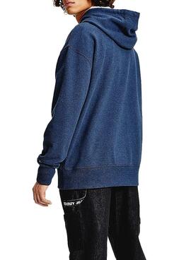 Sweat Tommy Jeans College Tie Dye Bleu Homme