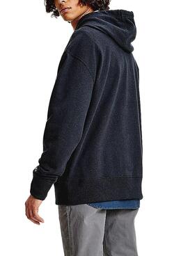 Sweat Tommy Jeans College Tie Dye Noire Homme