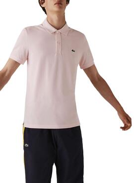 Polo Lacoste Slim Fit Rose Pour Homme