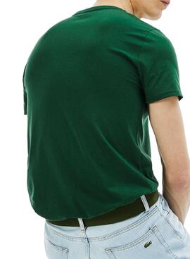 T-Shirt Lacoste Basique Vert Pour Homme