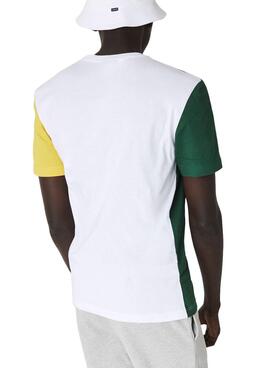 T-Shirt Lacoste Rayures Blanc Pour Homme