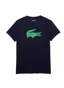 T-Shirt Lacoste Grand Croco Bleu Marine pour Homme