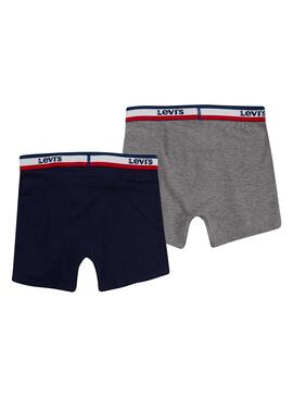 Slip Levis Sportswear Logo Boxer Gris Garçon