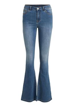 Jeans Vila Ekko Flare Bleu Pour Femme