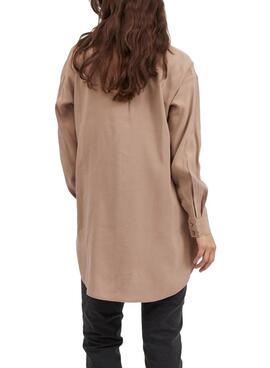 Chemise Vila Polinea Oversize Marron Pour Femme
