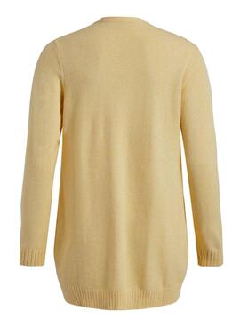 Cardigan Vila Viril Open Jaune pour Femme