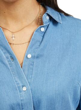 Robe Vila Bista Denim Bleu pour Femme