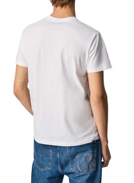 T-Shirt Pepe Jeans Eggo Blanc pour Homme