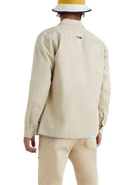 Surchemise Tommy Jeans Soft Solid Beige Homme