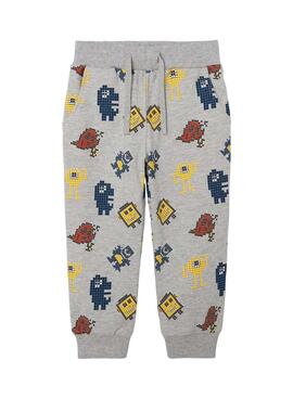 Pantalon Survêtement Name It Sueur Chauve Gris Garçon