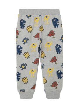 Pantalon Survêtement Name It Sueur Chauve Gris Garçon