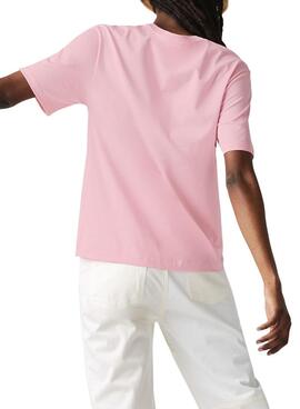 T-Shirt Lacoste TF5441 Rose pour Femme