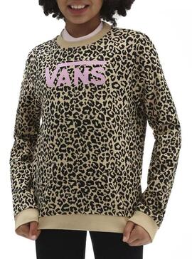 Sweat Vans Leopard Spot Crew pour Fille