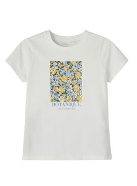 T-Shirt Name It Dame Blanc pour Fille