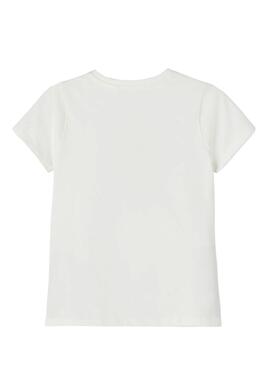 T-Shirt Name It Dame Blanc pour Fille