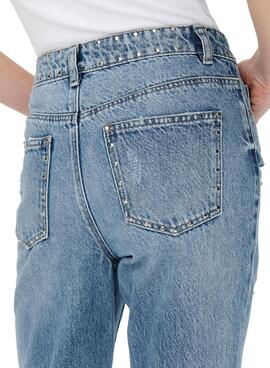 Jeans Only Fine taille haute Bleu pour Femme