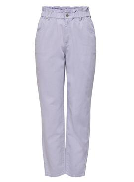 Pantalon Only Ova Darsy Lila pour Femme