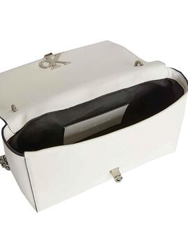 Sac à main Calvin Klein Minimal Monogram Blanc Femme