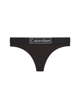 Tanga Calvin Klein Noire pour Femme