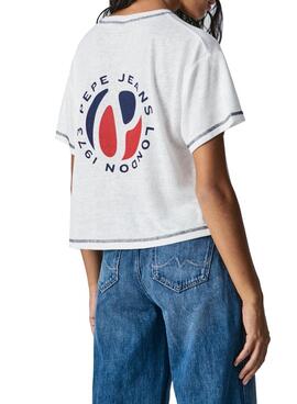 T-Shirt Pepe Jeans Chantal Blanc pour Femme