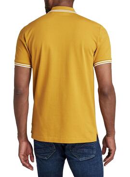 Polo G-Star Dunda Slim Bande Jaune pour Homme