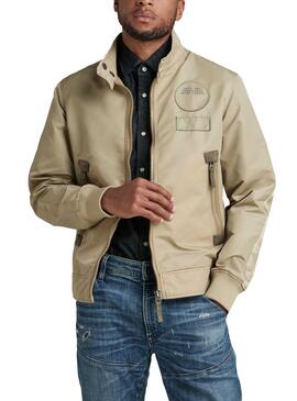 Veste G-Star Harrington Beige pour Homme