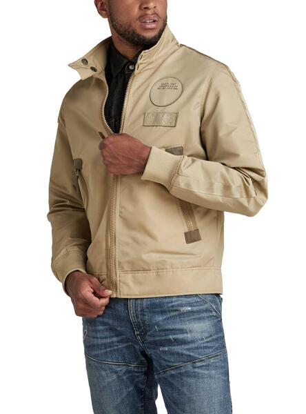 Veste G-Star Harrington Beige pour Homme