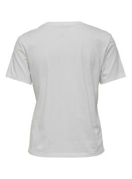 T-Shirt Only Polly Noodles Blanc pour Femme