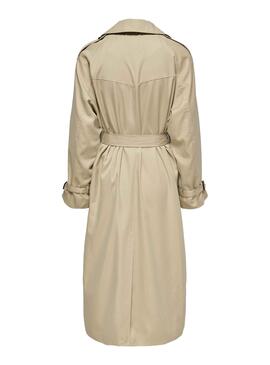Gabardina Only Chloé Double Beige pour Femme