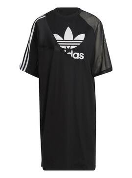 Robe Adidas Split Trefoil Noire pour Femme