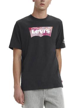 T-Shirt Levis Relaxed Poster Noire pour Homme