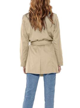 Gabardina Only Valerie Beige pour Femme
