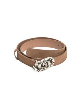 Ceinture Vila Beonca Daim Marron pour Femme