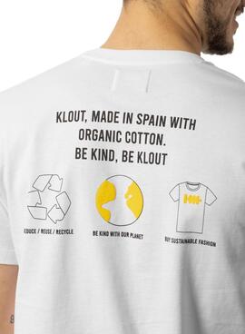T-Shirt Klout Recycler Blanc pour Homme et Femme