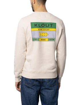 Sweat Klout Tableau beige pour Homme et Femme