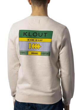 Sweat Klout Tableau beige pour Homme et Femme