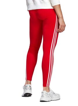 Leggings Adidas Classics 3 Stripes Rouges pour Femme