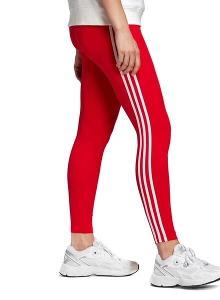 adidas leggings 3 stripes red