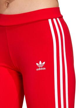 Leggings Adidas Classics 3 Stripes Rouges pour Femme