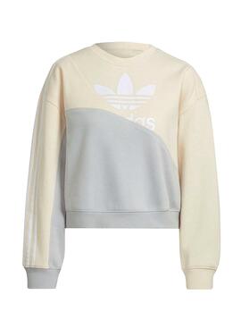 Sweat Adidas Trefoil Blamar Beige pour Femme
