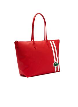 Sac à main Sac Shopping Lacoste L Rouge pour Femme