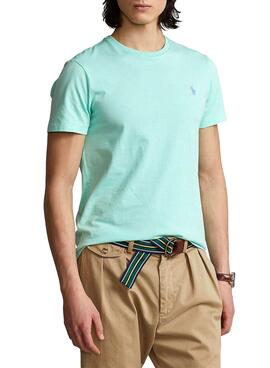 T-Shirt Polo Ralph Lauren Slim Turquoise Homme