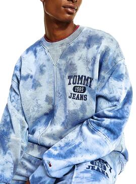 Sweat Tommy Jeans Détail tie-dye Crew Homme