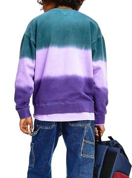 Sweat Tommy Jeans Colorblock Tie Dye Homme