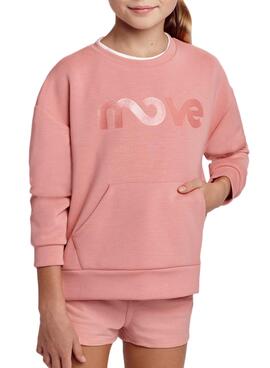 Pantalon Short Mayoral Felpa Rose pour Fille