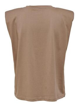 T-Shirt Only Amy Padded Marron pour Femme
