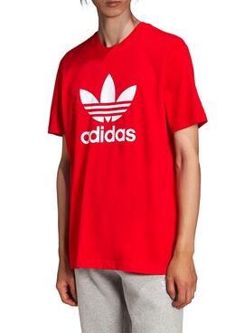 T-Shirt Adidas Trefoil Logo Rouge pour Homme