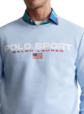 Sweat Polo Ralph Lauren Sport Bleu pour Homme