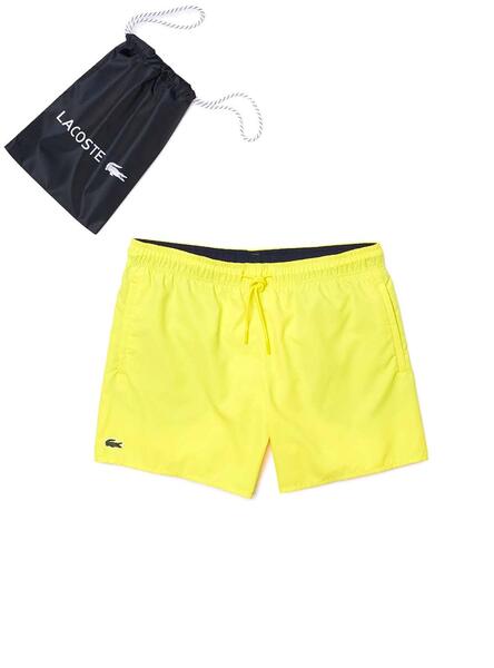 Short de bain lacoste jaune discount