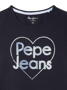 T-Shirt Pepe Jeans Harriet Noire pour Fille